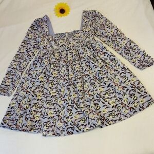 Free People. Floral Long Sleeve Dress